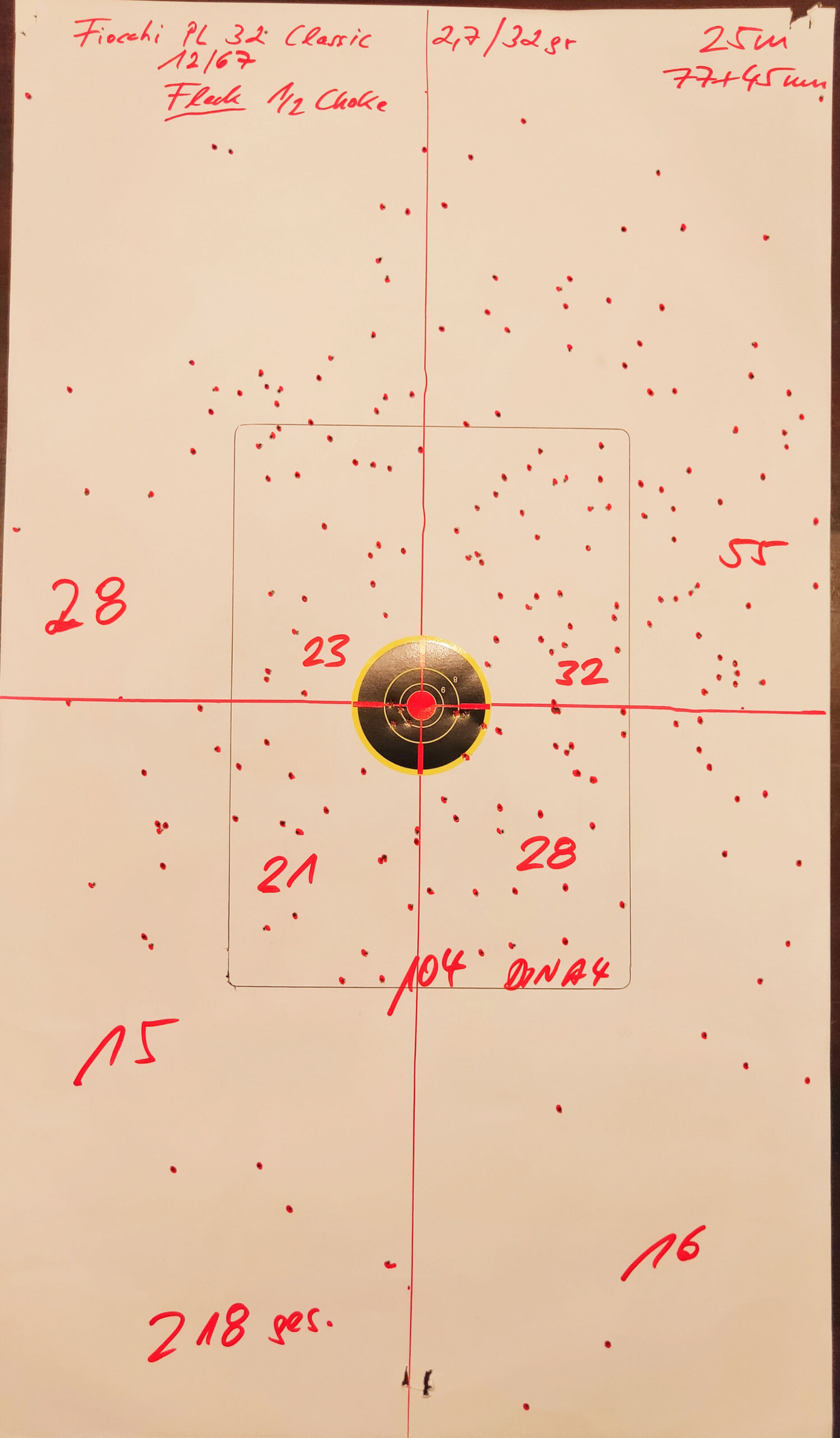 Fiocchi Classic PL32, (12/67, 2,7 mm, 32 Gramm) test